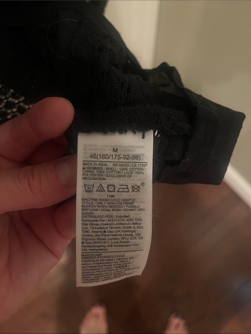 GAP Black Pintuck Button-Down Midi Dress - Picture 5 of 6